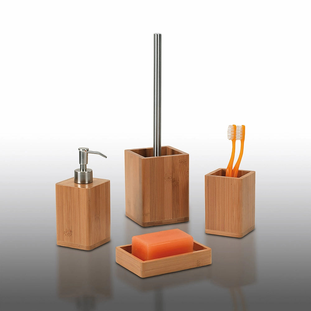 Dosasapone d' appoggio GEDY linea Bambù in legno naturale