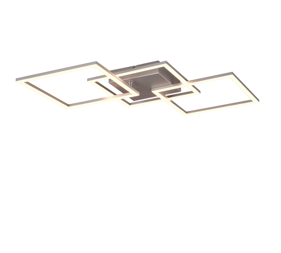 Plafoniera LED, metallo, titano, 74,5x7x35,2 cm, Trail