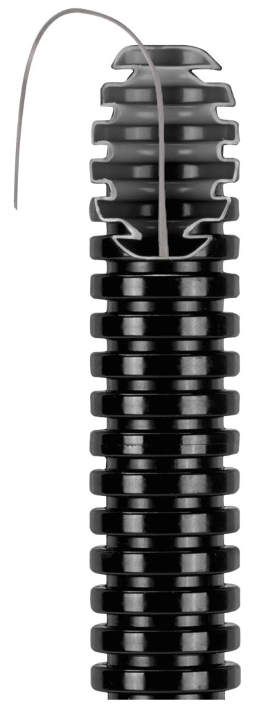 TUBO CORRUGATO NERO CON TIRAFILO Ø mm. 25  MT. 25