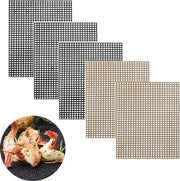 Matte antiaderenti per barbecue, tessuto mesh, riciclabile, Teflon, mattonelle per griglia, mattonelle per griglia, mattonelle magiche per grigliare, cucinare, cuocere, 40 x 33 cm, 40 x 30 cm, 5 pezzi