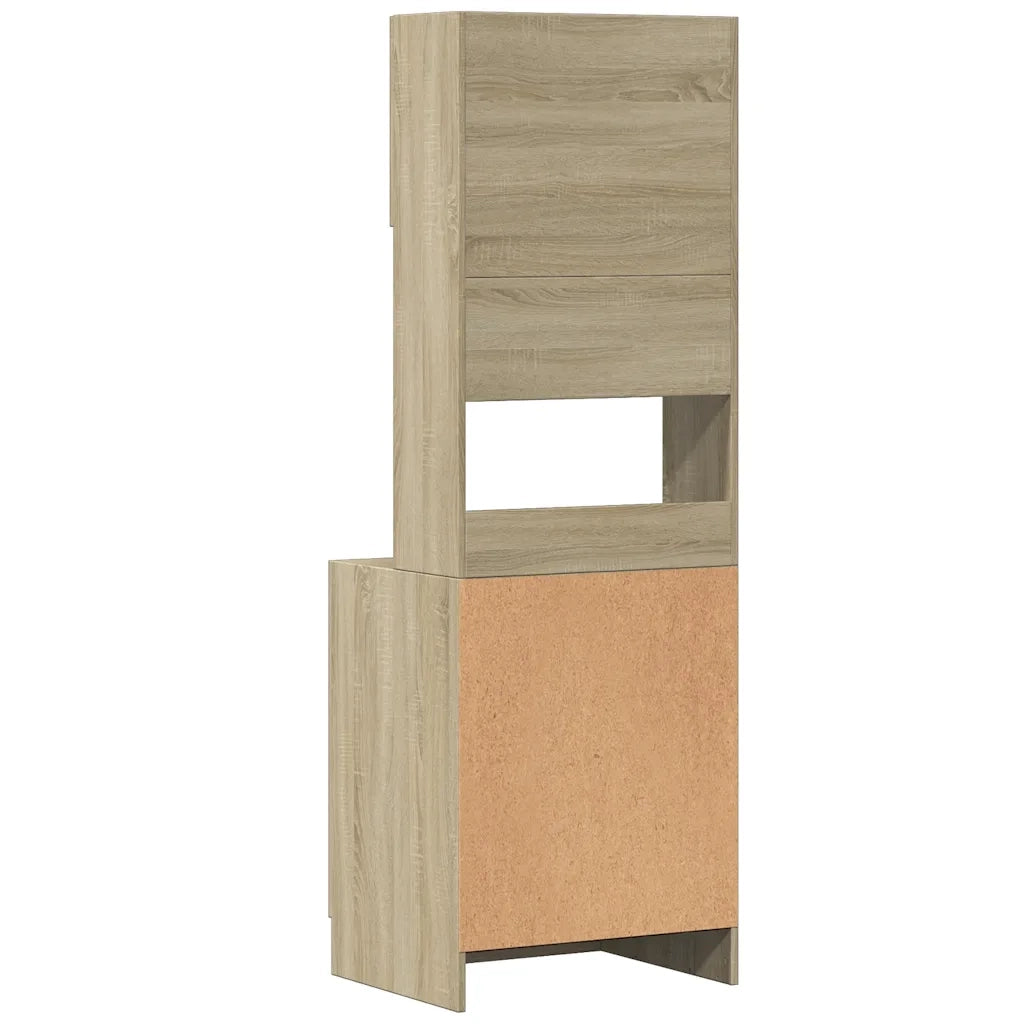 Mobile da cucina-Armadio da cucina Rovere Sonoma 60x50x180 cm Legno Multistrato
