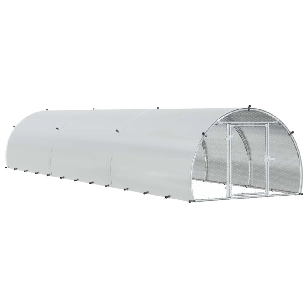 Pollaio Argento 600 x 150 x 100 cm Acciaio zincato 3434672