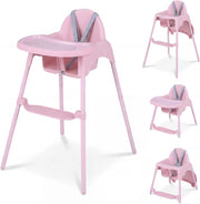 4 in 1 Seggiolone per Bambini, Vassoio Doppio Rimovibile | Cintura di Sicurezza a 5 Punti, Poggiapiedi Reversibile, per Bambini 6-36 Mesi