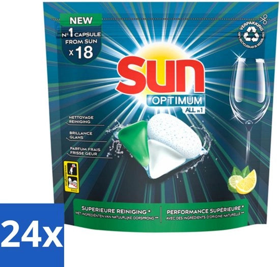 Detersivo per lavastoviglie in capsule - Citronella - 18 Capsule - Pacchetto economico - 24 pezzi