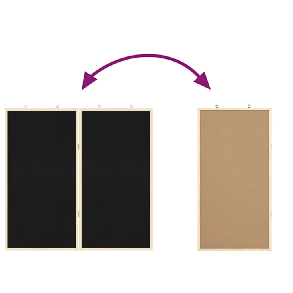 Bacheca degli Annunci Nero 80 x 80 x 1.4 cm CFW5179244
