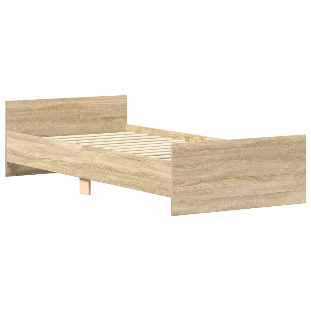Giroletto senza Materasso Rovere Sonoma 90x190 cm in Truciolato 835941