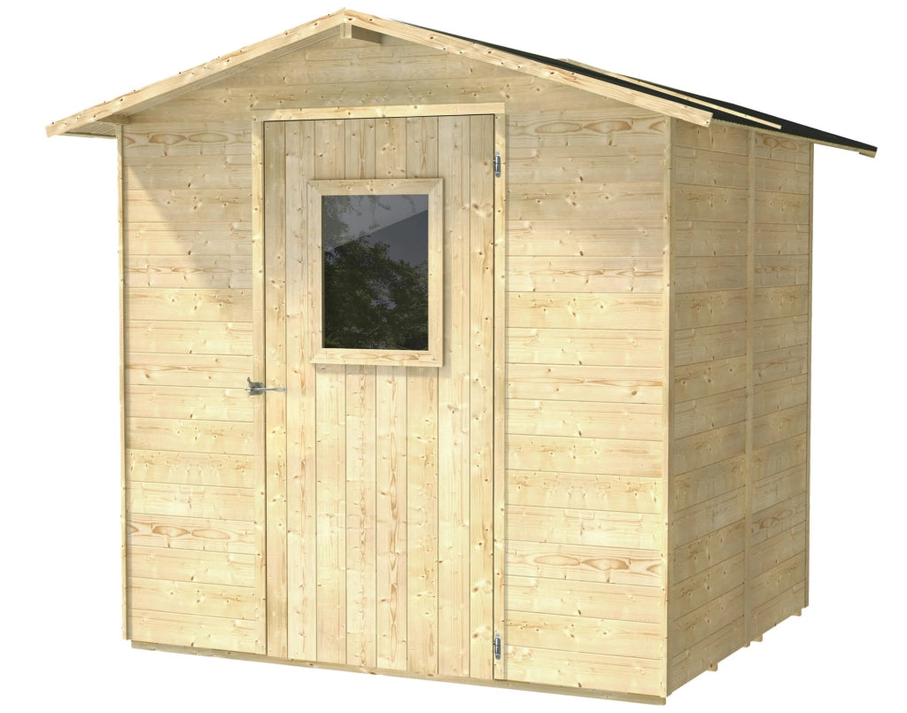 Casette Box da Giardino in Legno Porta Utensili 200x167x214 cm con Porta e Finestra Ecla