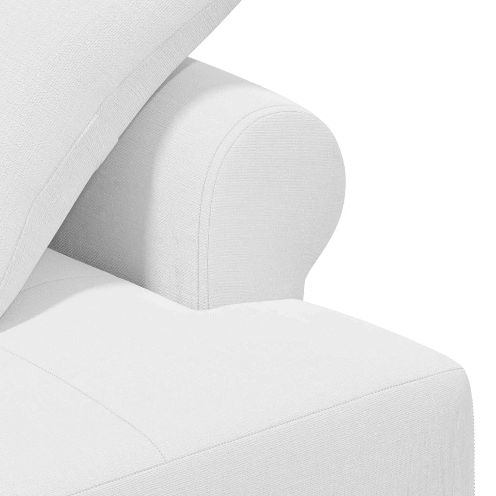 Loveseat con bottoni imbottiti Bianco 120 x 65 x 79 cm Tessuto 42041819