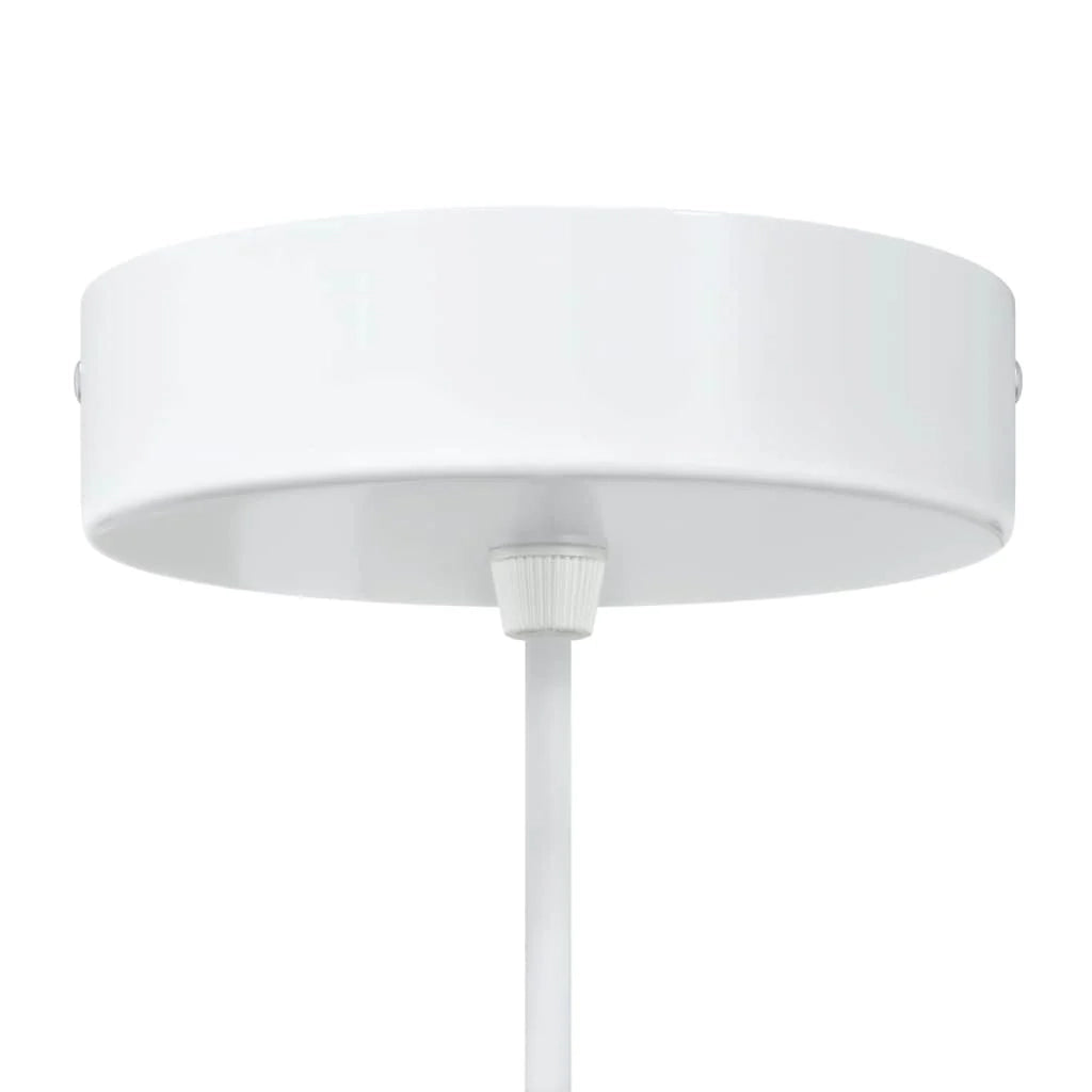 Set di 2 lampade a sospensione vintage regolabili per cucina o sala da pranzo 30 x 15 cm metallo bianco 02_0058019