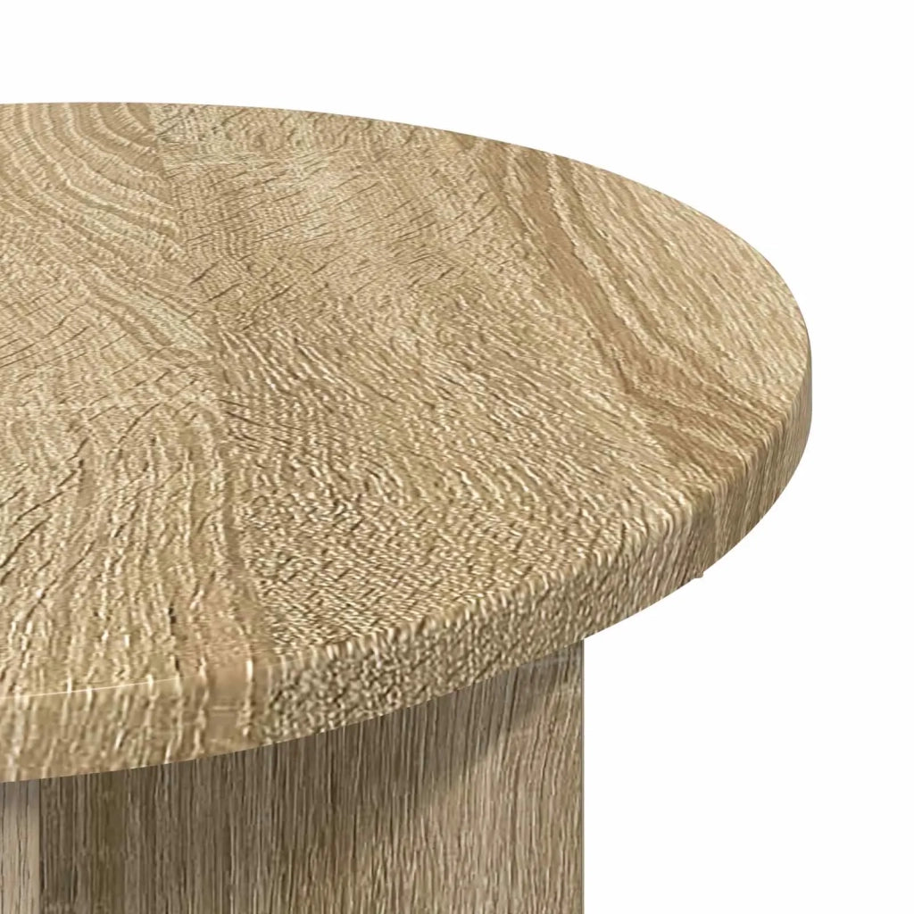 Tavolo laterale 2 pcs Rovere Sonoma Ø 39 x 38 cm