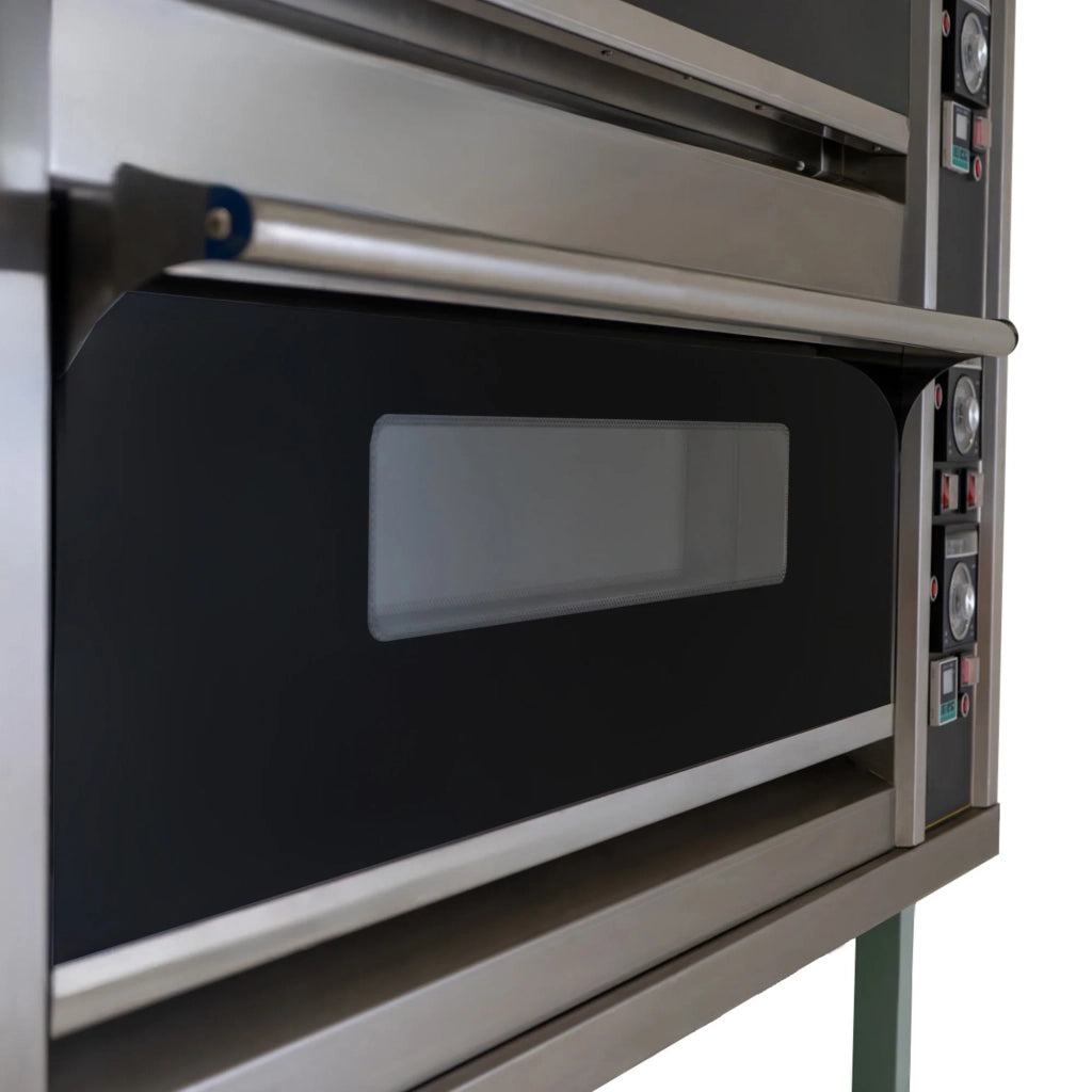 Forno Pizza Professionale Doppia Camera 400°C + Pala 12 Pizze