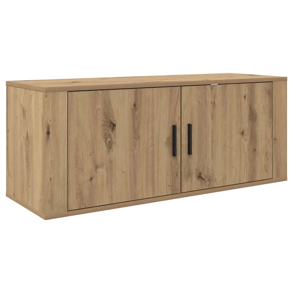Mobile TV da parete-Mobile TV a Muro-Credenza TV Rovere artigianale 100 x 34,5 x 40 cm