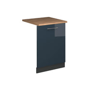 Pannello frontale della lavastoviglie Fame-Line Blu scuro lucido/Antracite 60 cm, PL Rovere Vicco