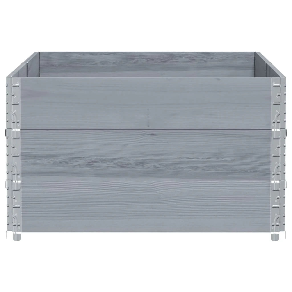 Vassoio per fioriera aiuola rialzata piante fiori terrazza giardino 150 x 100 cm legno massello di pino grigio 02_0037419