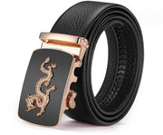 Cinturino Uomo Nero Pelle - Cinturino Adattabile - Chiusura Automatica - Cinturino Uomo per Abbigliamento di Ufficio - Utilizzo Giornaliero - Ideale Regalo - Cinturino
