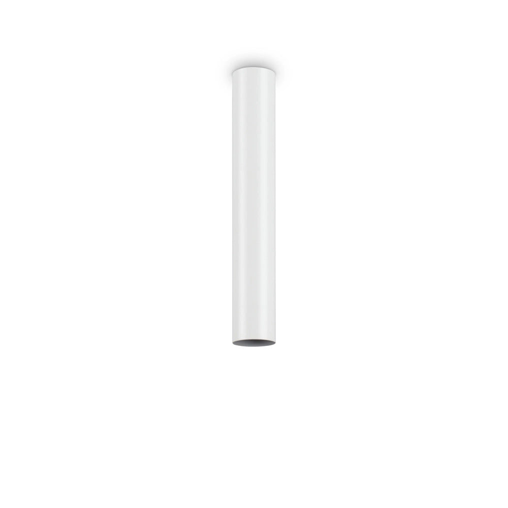 Plafoniera Moderna Look Metallo Bianco 1 Luce 7W 3000K Luce Calda H40Cm