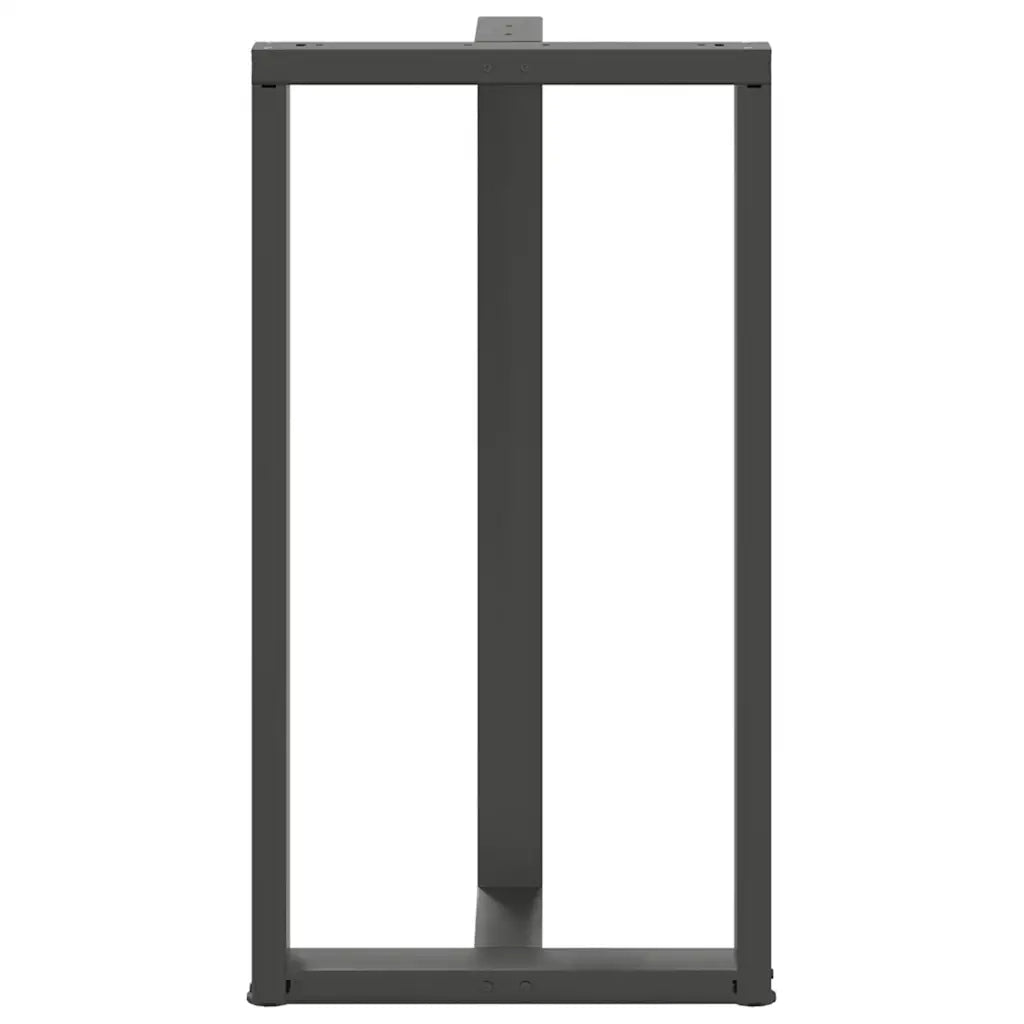 Gambe per tavolo da bar a forma di T 2 pz Antracite 60x35x(110-111) cm Acciaio 4013106