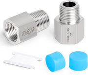 Adattore di fissaggio in acciaio inossidabile 1/4" maschio BSP a 3/8" femmina BSP per acqua, olio, aria, gas - Set da 2