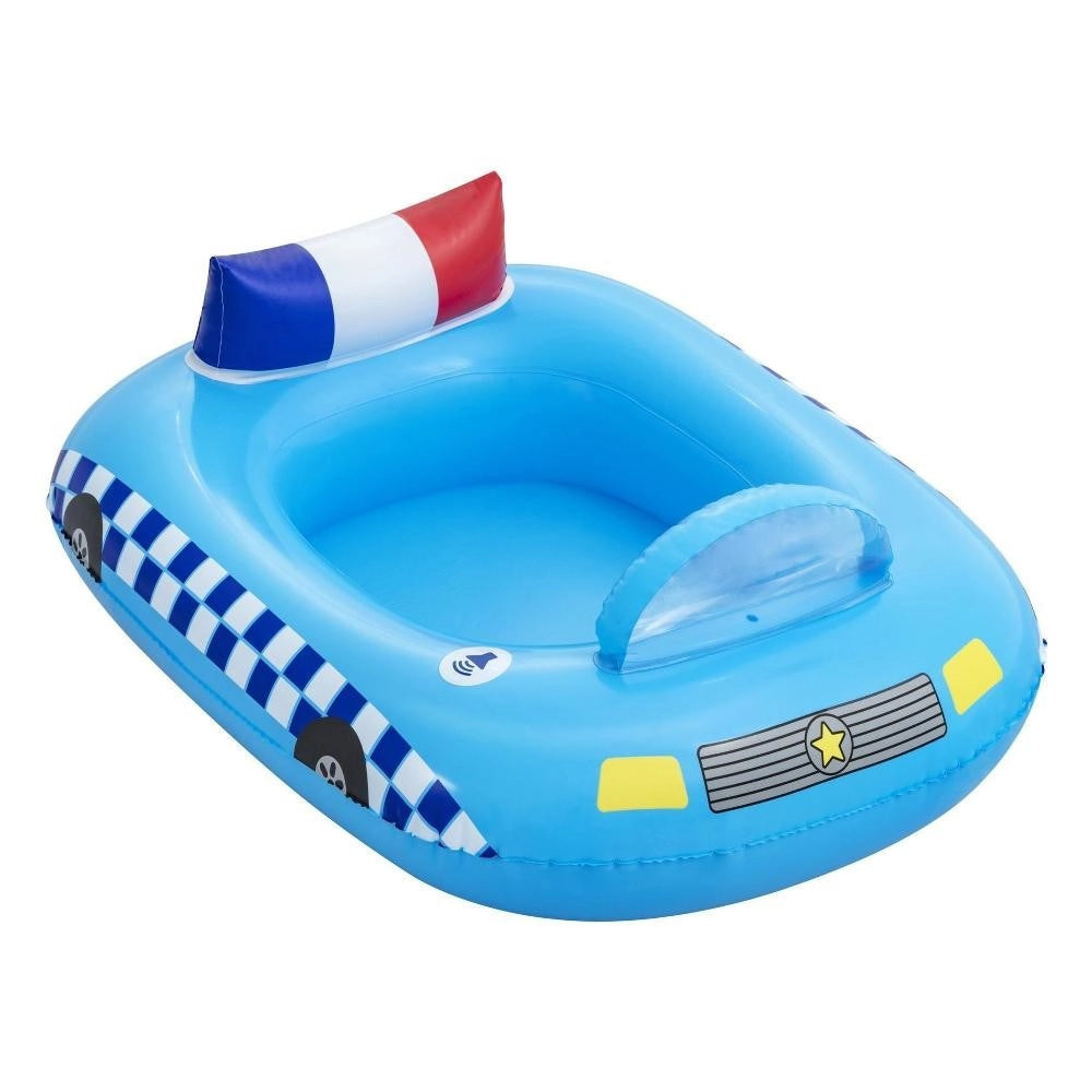 Trade Shop - Barchetta Auto Della Polizia Azzurro Con Altoparlante Incorporato 97x74cm 34153 -