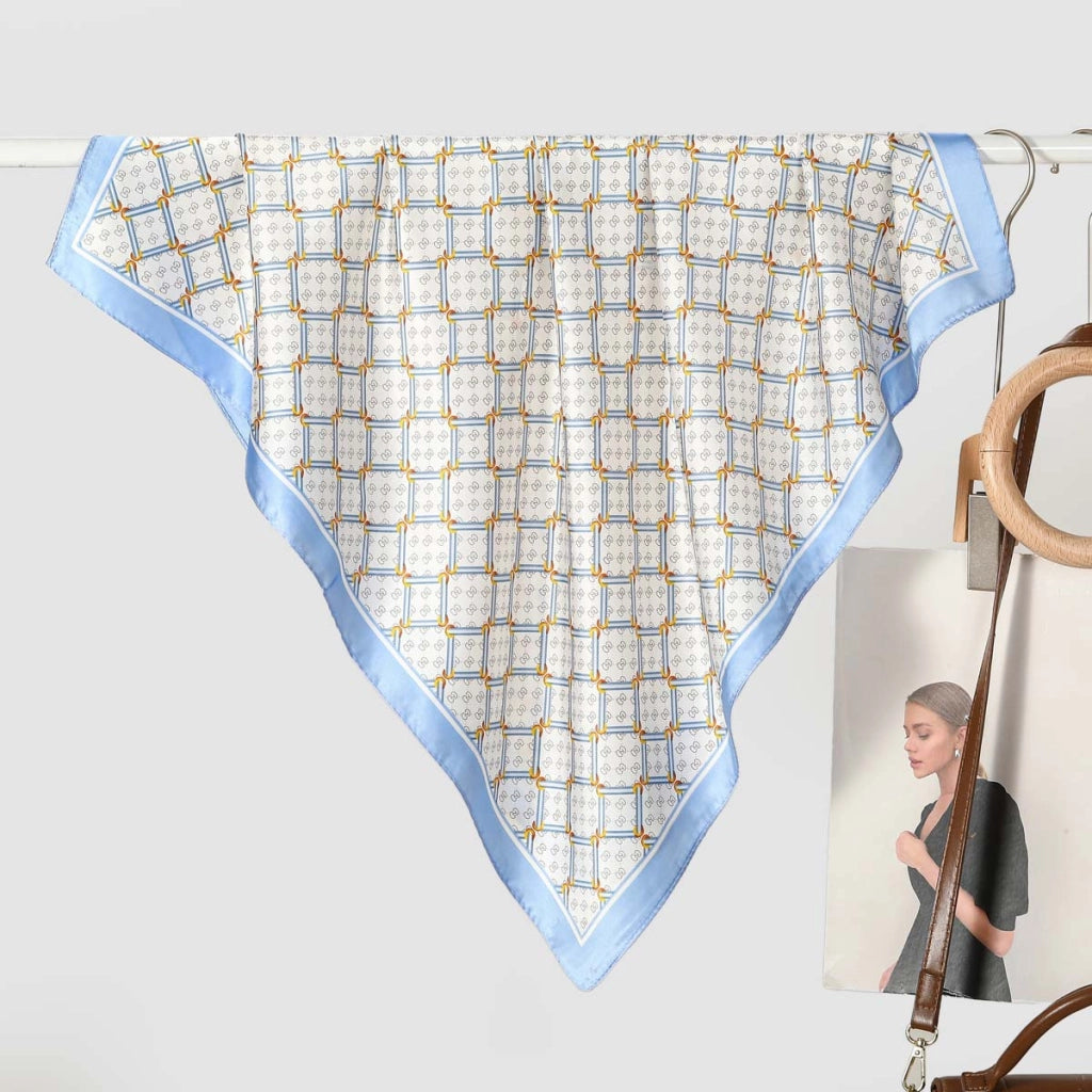 Nuova sciarpa da donna in seta stampata, stile coreano, sciarpa decorativa alla moda e versatile.