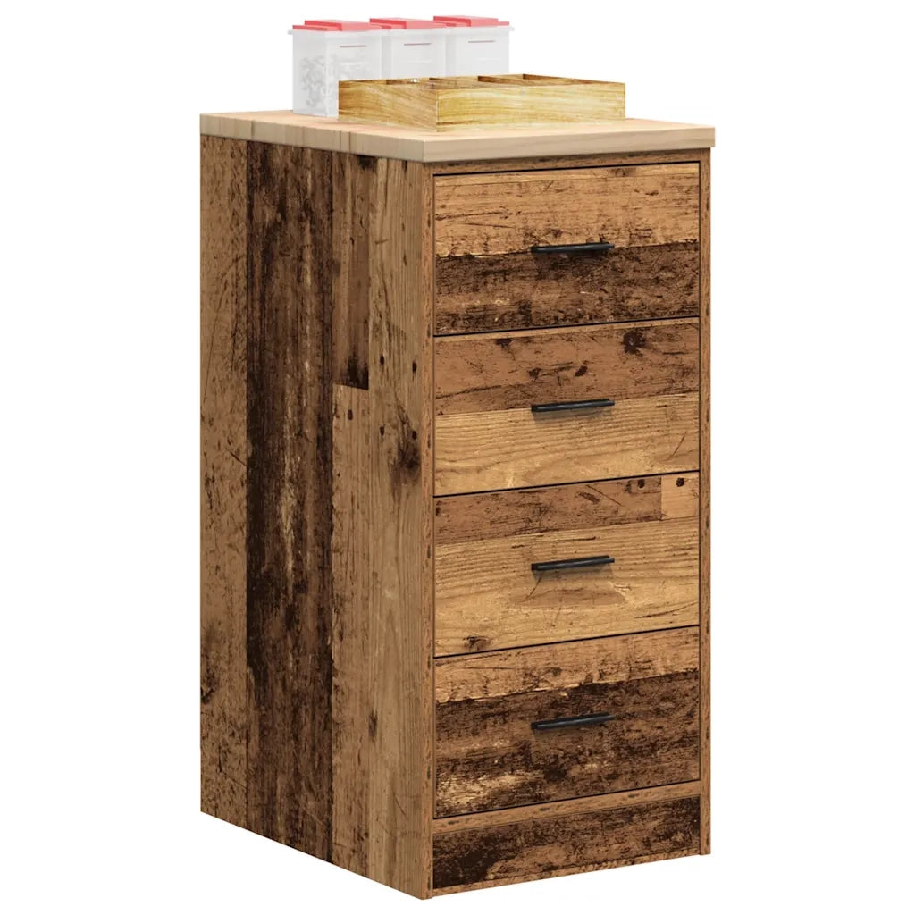 Armadietto da Garage in Legno Vecchio 40x51x85 cm 860596