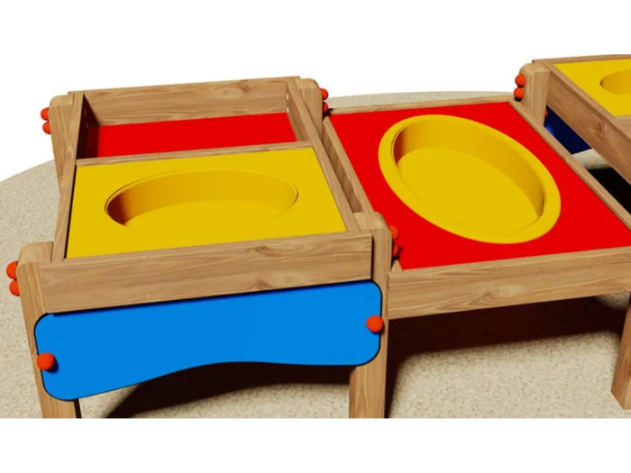 Tavolo ricreativo Work 894 Giochipark legno EN 1176 vasche sabbia 210x90x60cm
