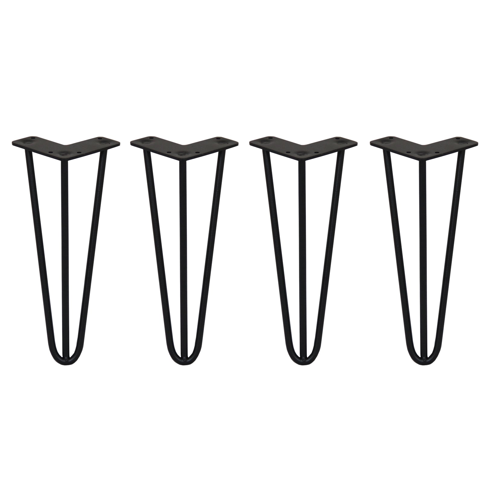 4 Gambe per Tavolo a Forcina SkiSki Legs 30,5cm Acciaio Nero 3 Rebbi 10mm