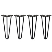 4 Gambe per Tavolo a Forcina SkiSki Legs 30,5cm Acciaio Nero 3 Rebbi 10mm