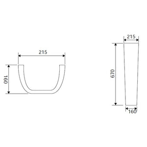 COLONNA IDRO CERAMICA BIANCA 67CM