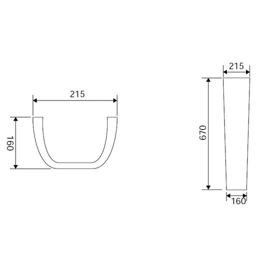 COLONNA IDRO CERAMICA BIANCA 67CM