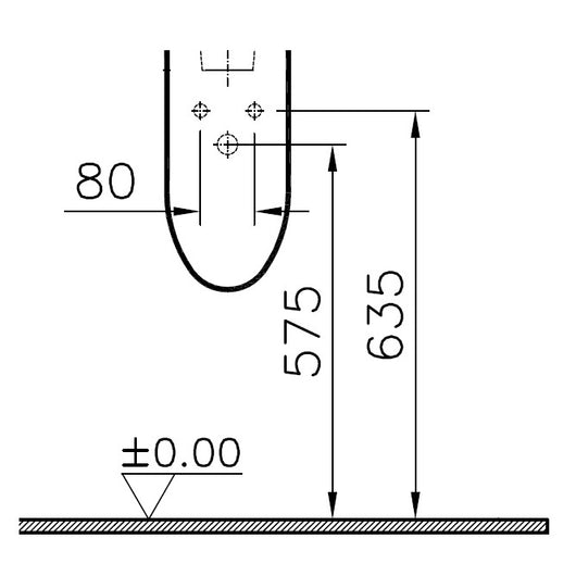 SEMICOLONNA NORMUS NEO CERAMICA BIANCA 35CM