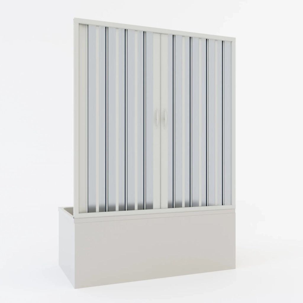 Porta doccia sopravasca in PVC a soffietto 170 cm H 150 mod. Ibisco con apertura centrale