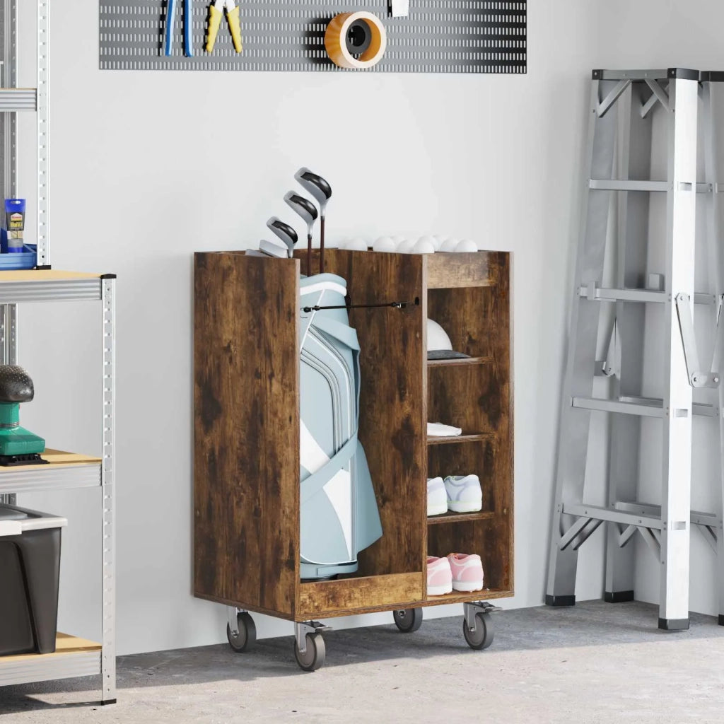 Armadio per Golf con ruota Rovere fum¨¦ 65 x 45 x 98 cm CFW6917781