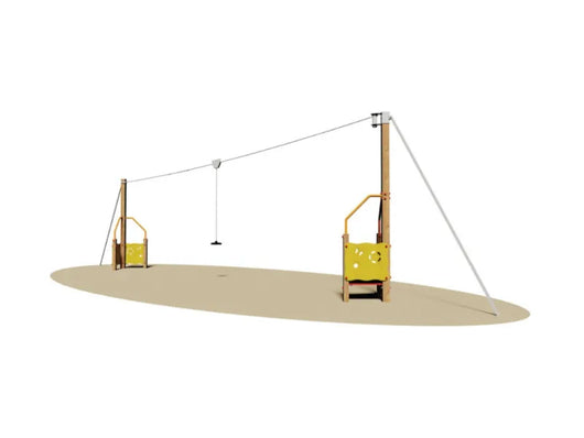 Teleferica Illinois 292 Giochipark legno acciaio zincato EN 1176 cm1330x110x324h