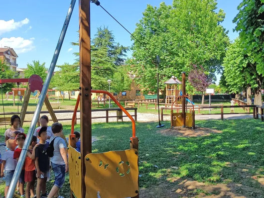 Teleferica Illinois 292 Giochipark legno acciaio zincato EN 1176 cm1330x110x324h