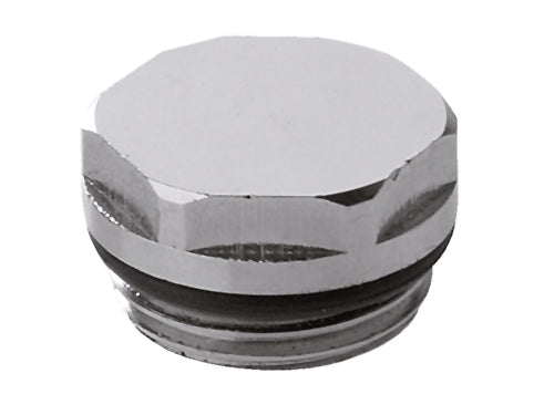 Tappo in ottone cromato per radiatori 3/8