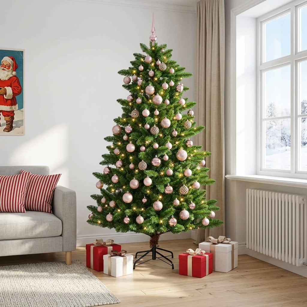 Albero di Natale Artificiale con Palline 180 cm 300 LED 3461377