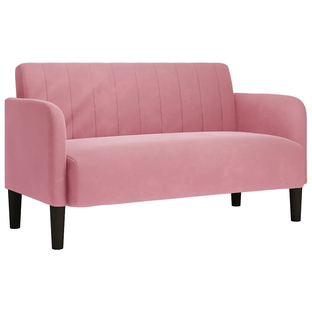 Divano Divanetto Rosa 109 cm in Velluto 4100590