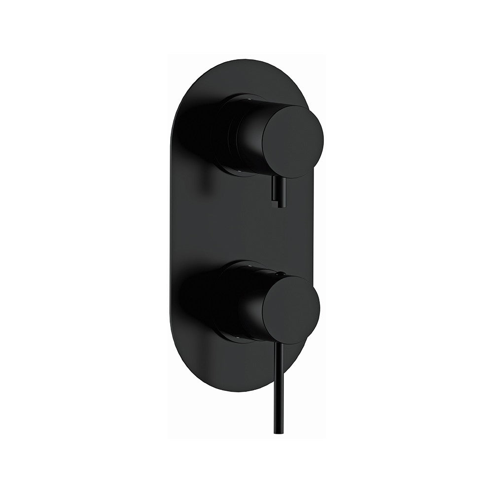 Miscelatore incasso doccia con deviatore a tre vie e tre posizioni nero opaco serie X Style