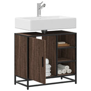 Mobile Lavabo Bagno Rovere Marrone 65x33x60cm Legno Multistrato 849288