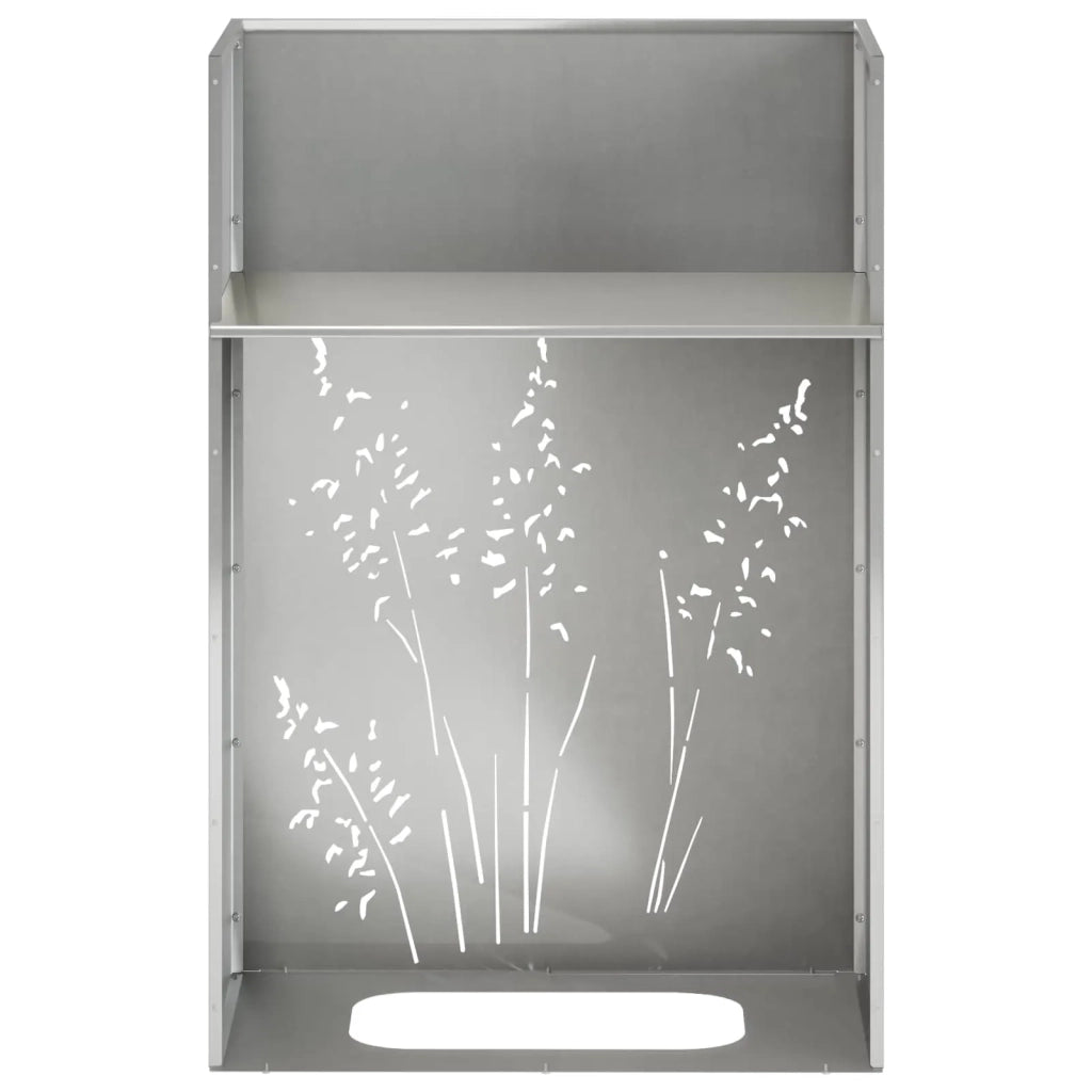 Vaso da giardino 2 pz Argento 50 x 30 x 75 cm Acciaio Inox 8005787