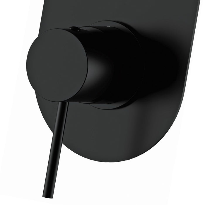 Miscelatore incasso doccia con deviatore a tre vie e tre posizioni nero opaco serie X Style