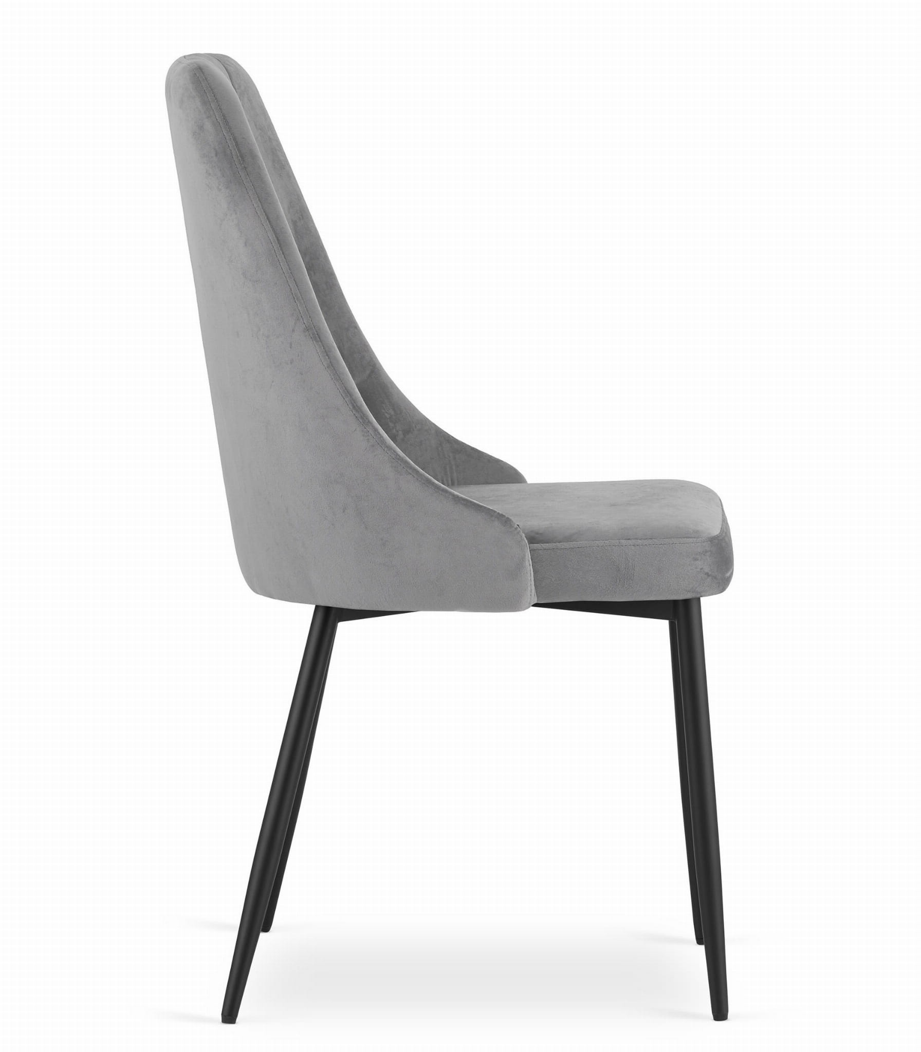 Sedia VALORA IMOLA - Design ergonomico moderno in velluto grigio chiaro x 3