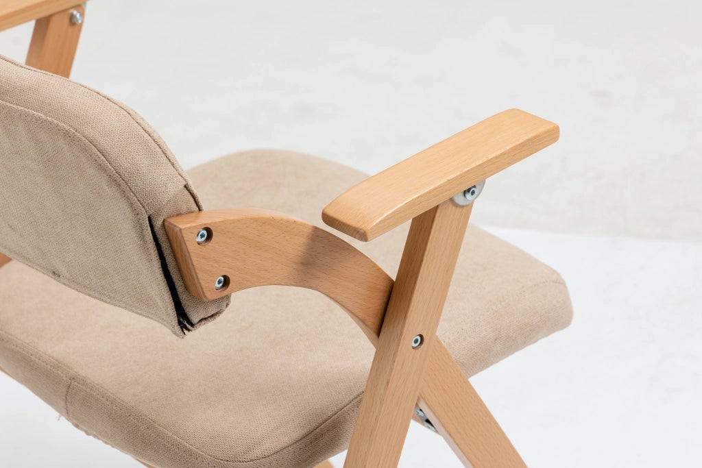SEDIA PIEGHEVOLE CON BRACCIOLI E SEDUTA IMBOTTITA SET DA 2 KHAKI