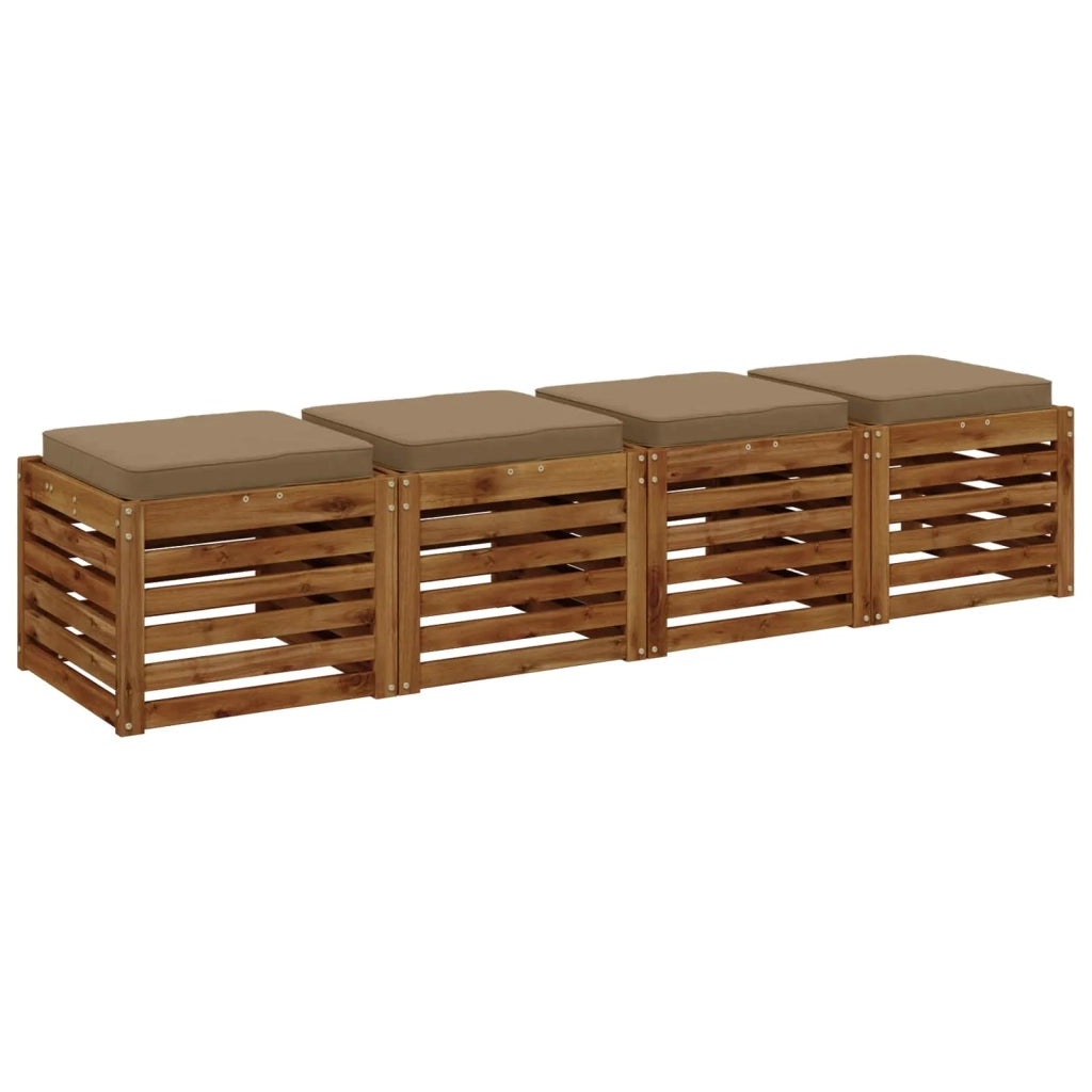 Cuscini per Sedia in 4 Pezzi VUGHT 4 pcs 100% Poliestere 946235