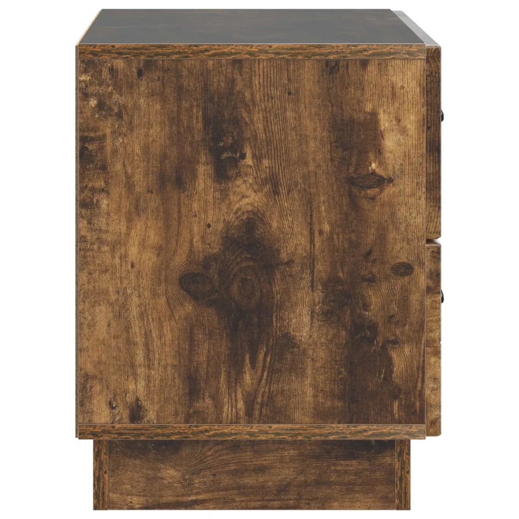 Comodino | Armadio da Notte | Mobiletto da notte con cassetto Rovere Fumo 62 x 34,5 x 44,5 cm