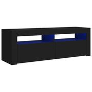 Mobile TV multimediale scaffale TV credenza mobile TV sala da pranzo soggiorno camera da letto con luci LED 120 x 35 x 40 cm nero 02_0026527