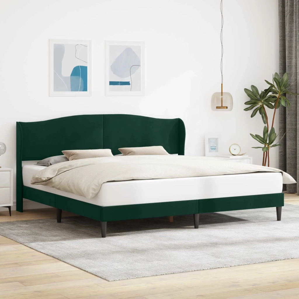 Struttura del letto-Giroletto Verde Scuro 180 x 200 cm Velluto 134605