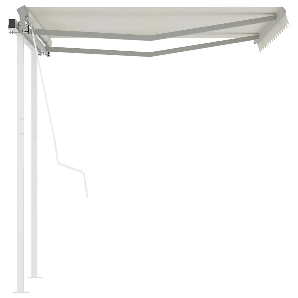 Tendada Sole Retrattile Automatica con Pali 3x2,5 m Cremacod mxl 96678