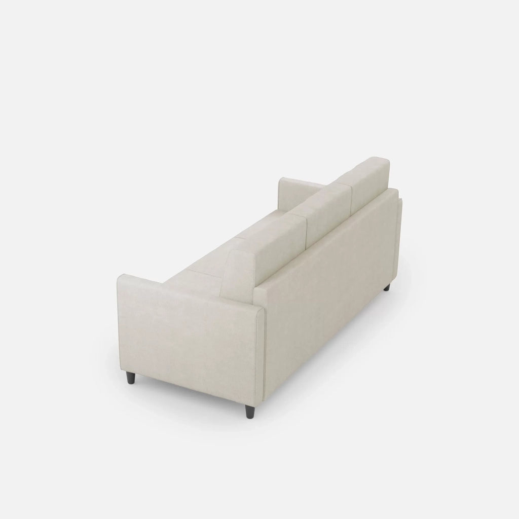 Divano karay 3 posti (tre sedute da 60cm) misure esterne l.198cm | latte - Mobili 2G